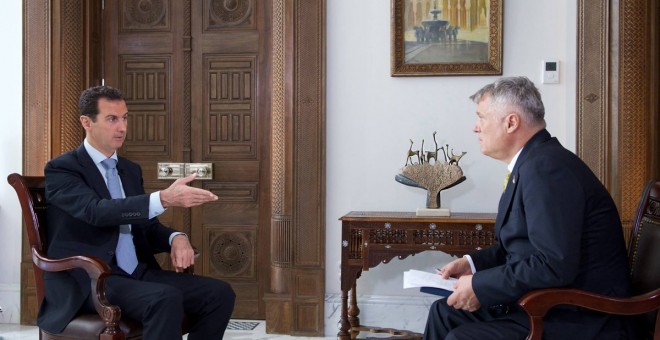 El presidente sirio, Bashard Al Assad durante una entrevista.TWITTER/ @Presidency_Sy