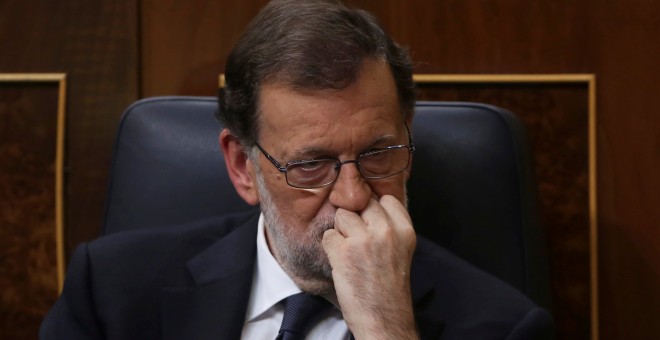 Mariano Rajoy, durante la segunda votación de la sesión de investidura en el Congreso de los Diputados. REUTERS/Susana Vera