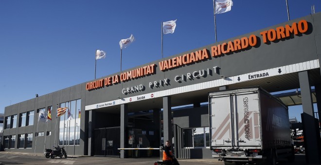 Vista general de la fachada del Circuito Ricardo Tormo de Cheste donde se encuentran las oficinas de la empresa pública de la Generalitat Circuito del Motor. EFE/Kai Försterling