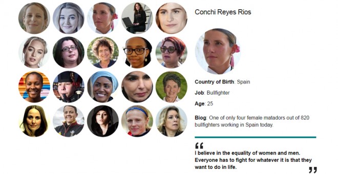 La lista de las 100 mujeres de la BBC. / BBC