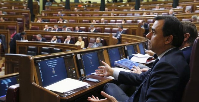 Maíllo, en el Congreso este martes. EFE/Kiko Huesca