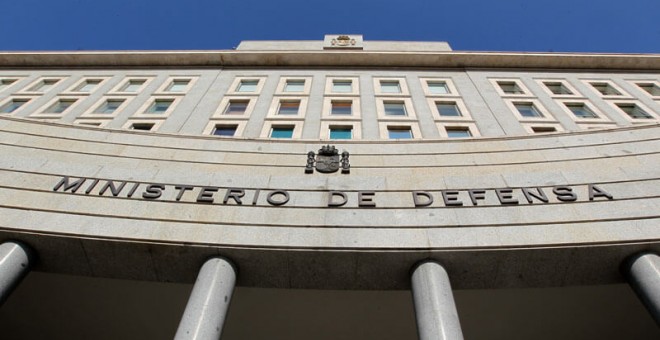 Entrada principal del Ministerio de Defensa, en la calle Castellana de Madrid.