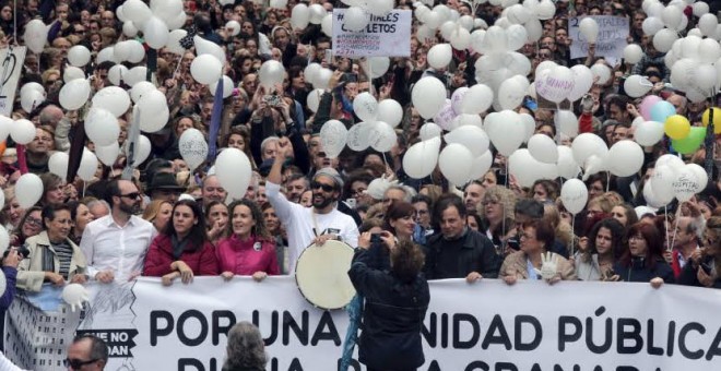 'Spiriman', durante una manifestación en Granada. - EFE