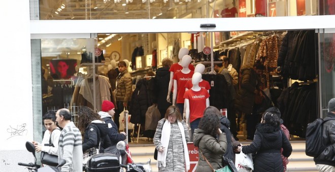 Una tienda de ropa en el centro de Madrid. E.P.