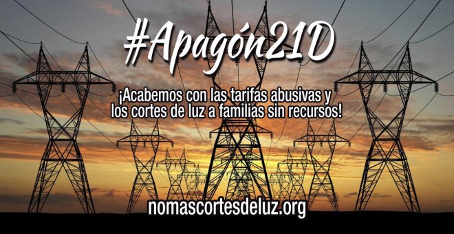 Cartel con la convocatoria del apagón para el 21 de diciembre / TWITTER