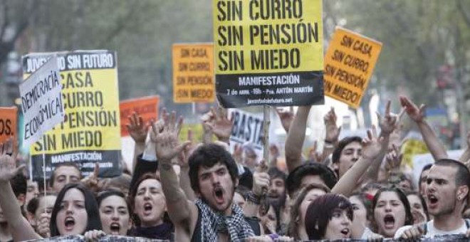 Imagen de archivo de la manifestación de abril de 2011 convocada por Juventud sin Futuro / EFE