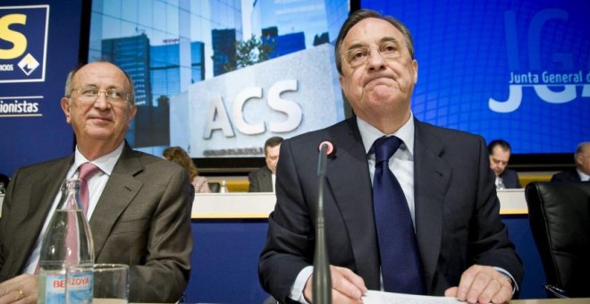 El presidente de ACS, Florentino Pérez, en una junta de accionistas de la constructora. EFE