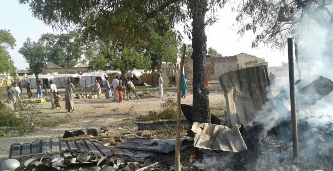 Estado del campamento tras el bombardeo. - REUTERS