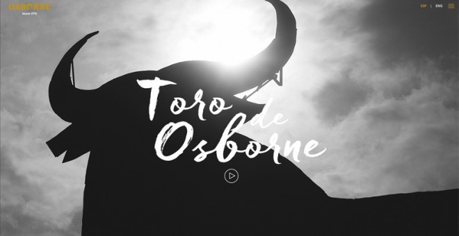 Página web de la marca Toro de Osborne.