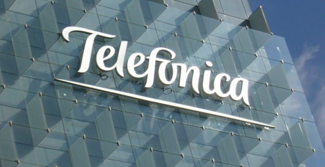 Detalle de la sede de Telefónica en la zona norte de Madrid. REUTERS
