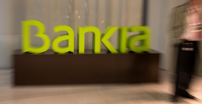 El logo de Bankia, en la sede del banco nacionalizado, en Madrid. REUTERS/Sergio Perez