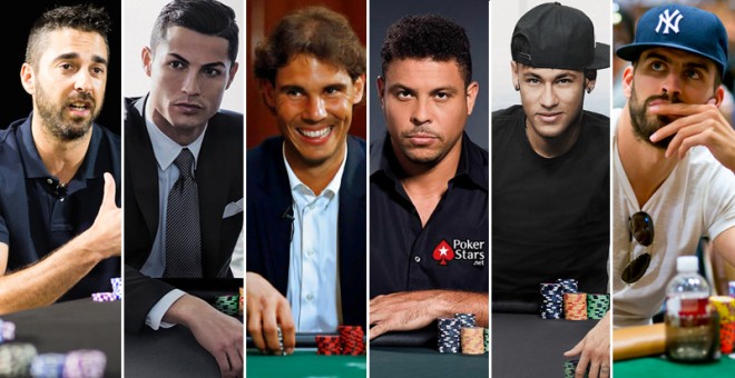 Juan Carlos Navarro, Cristiano Ronaldo, Rafa Nadal, Ronaldo Nazario da Lima, Neymar, y Gerard Piqué.