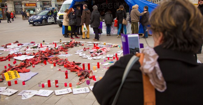 8 mujeres continúan en huelga de hambre por la violencia machista. CHRISTIAN GONZÁLEZ