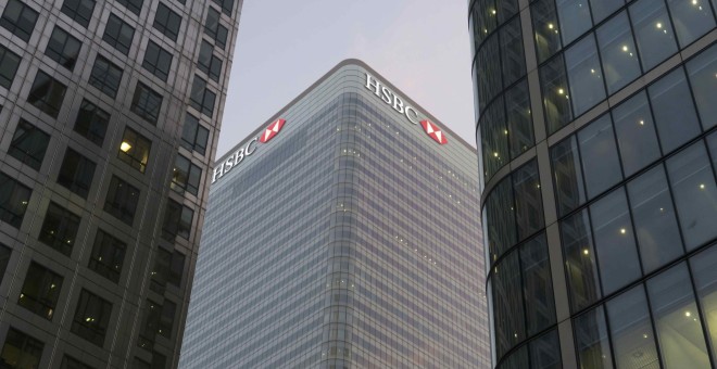 La sede del banco HSBC en Canary Wharf, el distrito financiero de Londres. REUTERS/Russell Boyce