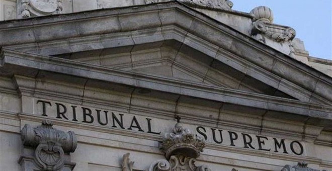 Detalle de la fachada del Tribunal Supremo en Madrid. E.P.