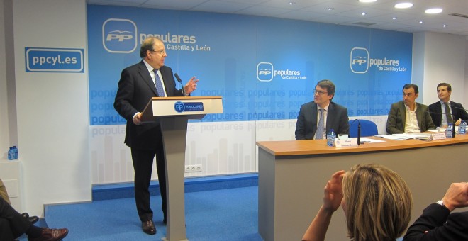 Juan Vicente Herrera, en la junta directiva del PP de Castilla y León. E.P.