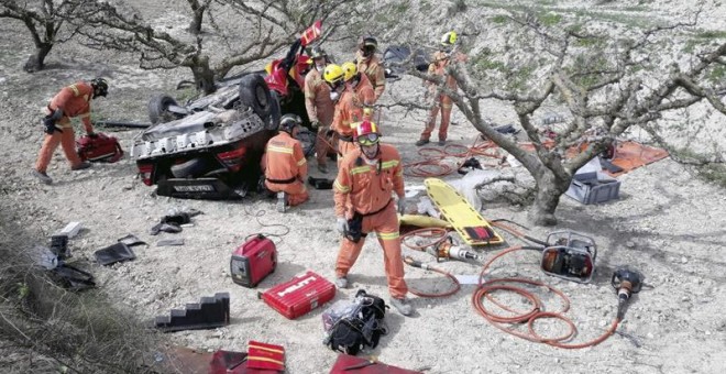 Seis de los accidentes fueron por salidas de vías y otros seis por accidentes. | EFE