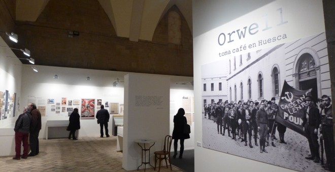 L'exposició sobre Orwell a Osca. JORDI DE MIGUEL