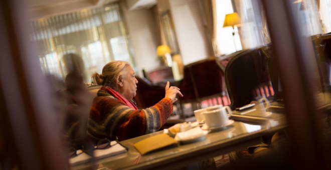 La actriz Terele Pávez, en un momento de la entrevista en el Hotel Emperador. REPORTAJE FOTOGRÁFICO: CHRISTIAN GONZÁLEZ