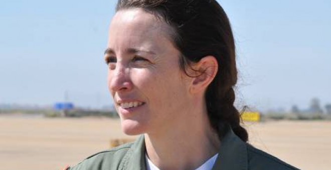 La capitán Rosa María García-Malea, primera mujer piloto de la Patrulla Águila.Ejército del Aire