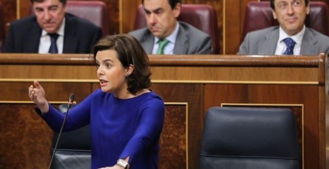 Soraya Sáenz de Santamaría considera que los Presupuestos son 'equilibrados y sensatos'. EUROPA PRESS