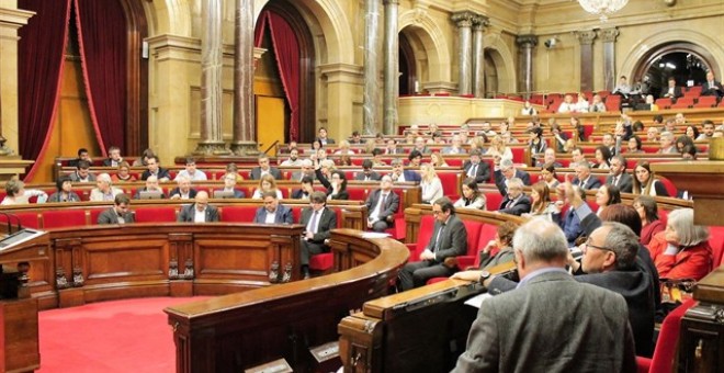 Un moment de la sessió al Parlament. PARLAMENT