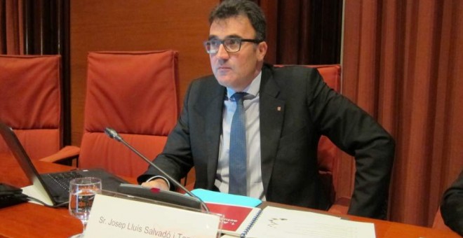 El secretario de Hacienda del Govern, Lluís Salvadó, en una comparecencia en el Parlament. E.P.