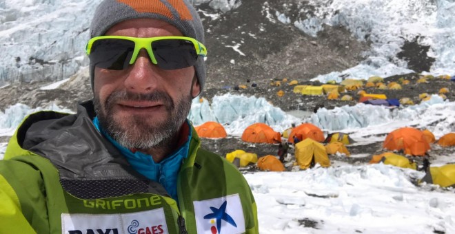 Ferran Latorre durant l'expedició per coronar l'Everest aquest mes de maig / FERRAN LATORRE