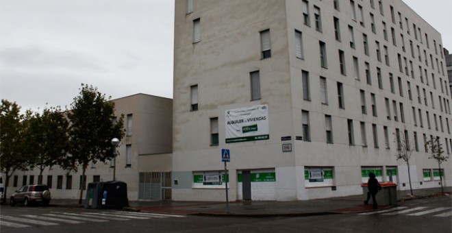 Una de las promocios de vivienda pública que el Ayuntamiento de Madrid vendió al fondo buitre Fidere.- J.V