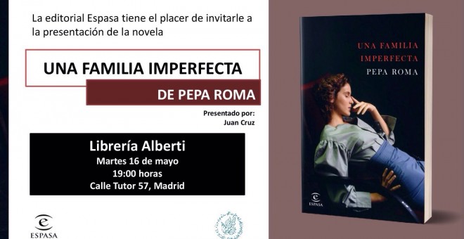 Presentación en Madrid de la última novela de Pepa Roma, 'Una familia imperfecta'