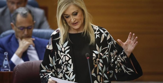 Cifuentes, hace unos días en la Asamblea de Madrid. EFE/Emilio Naranjo