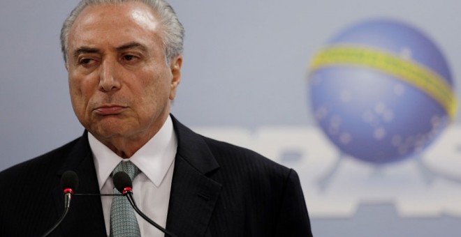 Temer, durante una rueda de prensa en Brasilia este jueves. REUTERS/Ueslei Marcelino