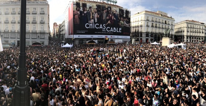 Imagen de la 'Mani-fiesta-acción' celebrada este domingo en Madrid. Fotografía de la cuenta de Twitter de @ManiFiestaAccio