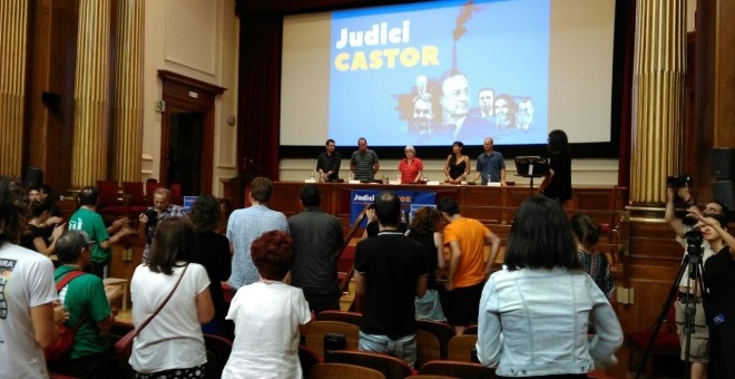 Membres del tribunal: David Bondia, David Fernàndez, Miren Etxezarreta, Monica Vargas i Marco Aparicio (d'esquerra a dreta).