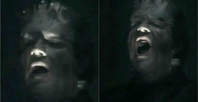 El comisario Villarejo interpretando a Frankenstein en la película 'Aquí huele a muerto...' de Martes y 13