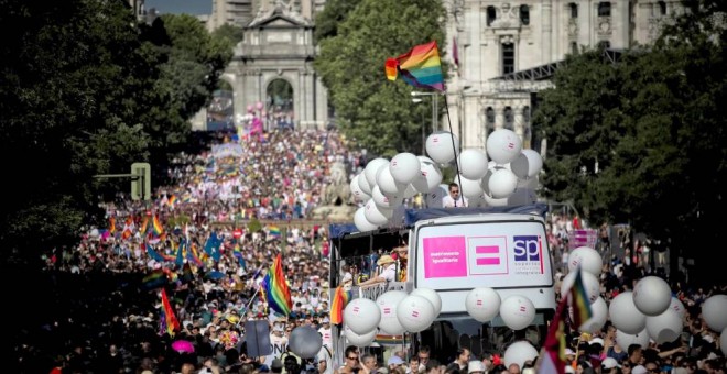 Manifestación del Orgullo Gay celebrada en Madrid.- EFE