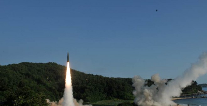 Lanzamiento del misil de Estados Unidos y Corea del Sur. | REUTERS