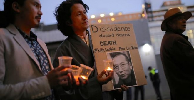 Miembros de la comunidad tibetana de Australia piden la liberación de Liu Xiaobo / REUTERS