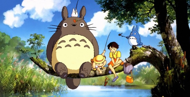 Fotograma de la película Mi vecino Totoro de Miyazaki.