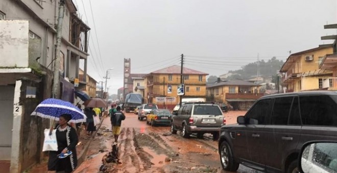 Inundaciones en Freetown, capital de Sierra Leona REUTERS / SOCIAL MEDIA