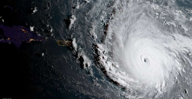 Imagen por satélite del huracán Irma, de categoría 5. | REUTERS