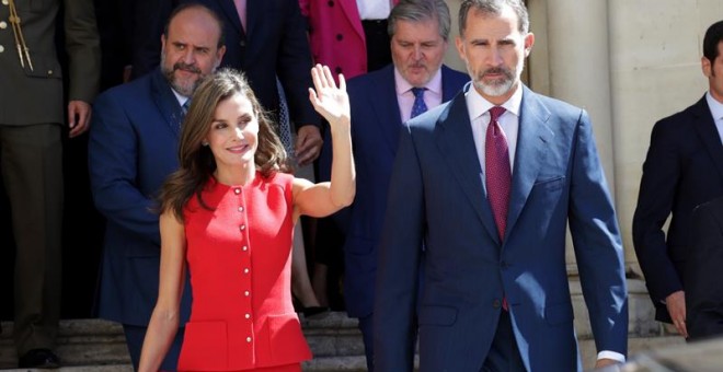 La reina Letizia i el rei Felip a Conca