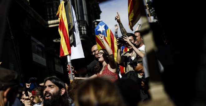 Protesta frente a la conselleria d'Economia. XAVI HERRERO