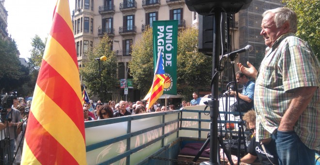 L'ex-coordinador d'Unió de Pagesos a la protesta de Barcelona