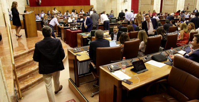 Un momento del Pleno del Parlamento de Andalucía.
