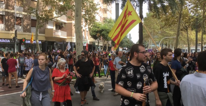 Cercavila a Barcelona, organitzat per CDR, durant la vaga del dia 3 d'octubre / M.D.