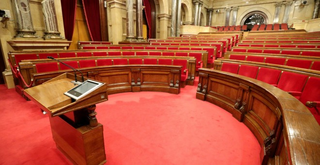El hemiciclo del Parlament catalán. REUTERS/Albert Gea