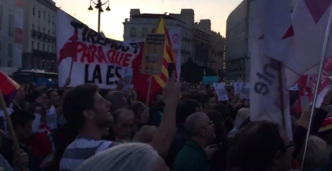 Imagen de la manifestación de este domingo en Madrid. Twitter de @juancarlosmohr