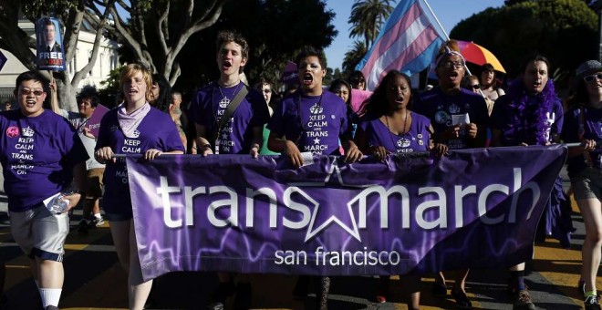 Marcha en favor de las personas trans en San Francisco.