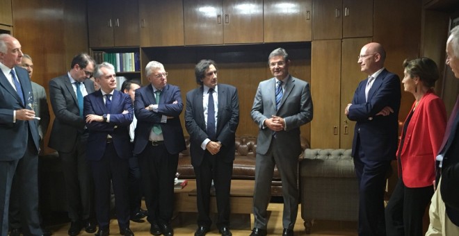 Rafael Catalá, ministro de Justicia, en la inauguración de un despacho de abogados